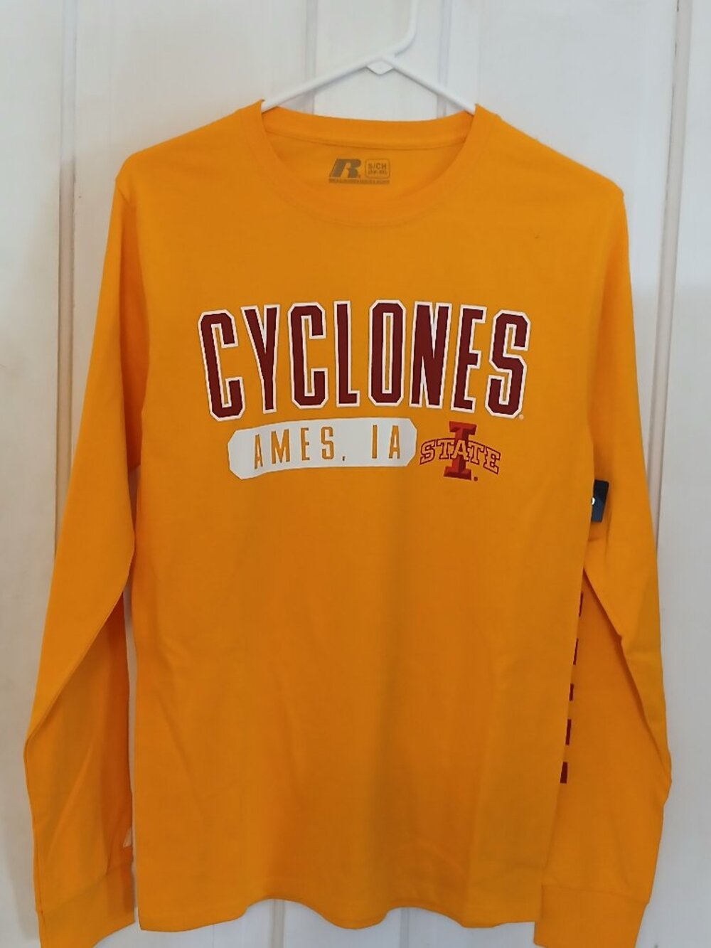 Iowa State Cyclones Gold Long Sleeve Shirt by Russell Athletics
